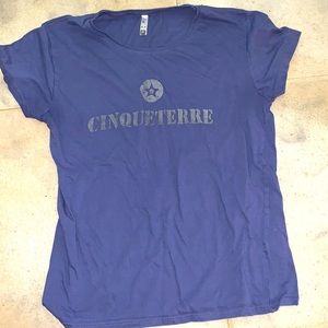 women’s blue T-shirt Cinqueterre